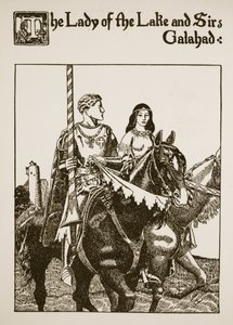 La Dame du Lac et Sir Galahad, illustration de 